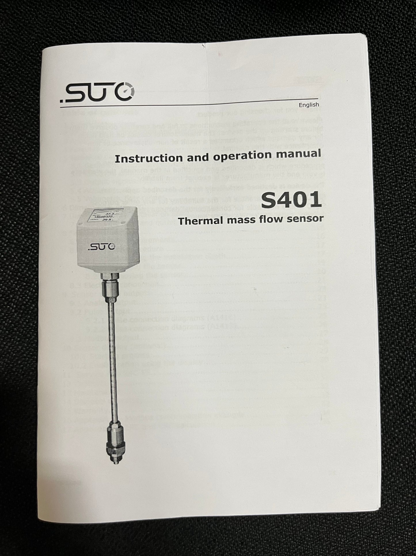 SUTO s401 thermal mass flow meter for compressed air and gases insertion-sensor