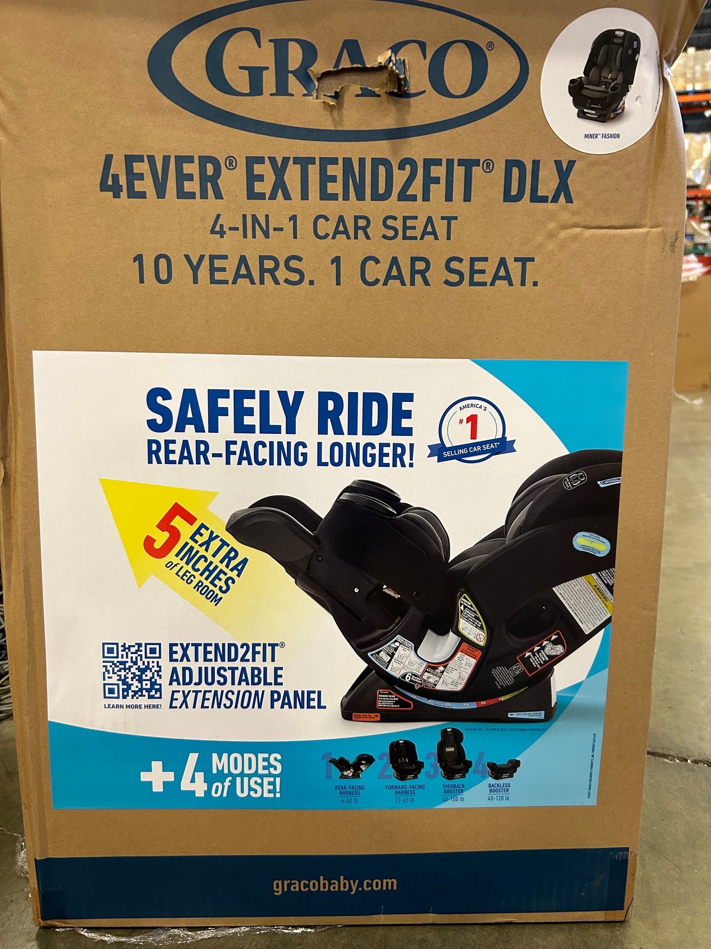 Graco Premier™ 4Ever® DLX Extend2Fit® SnugLock® 4-in-1 Car Seat featuring Anti-Rebound Bar, Midtown™ Collection