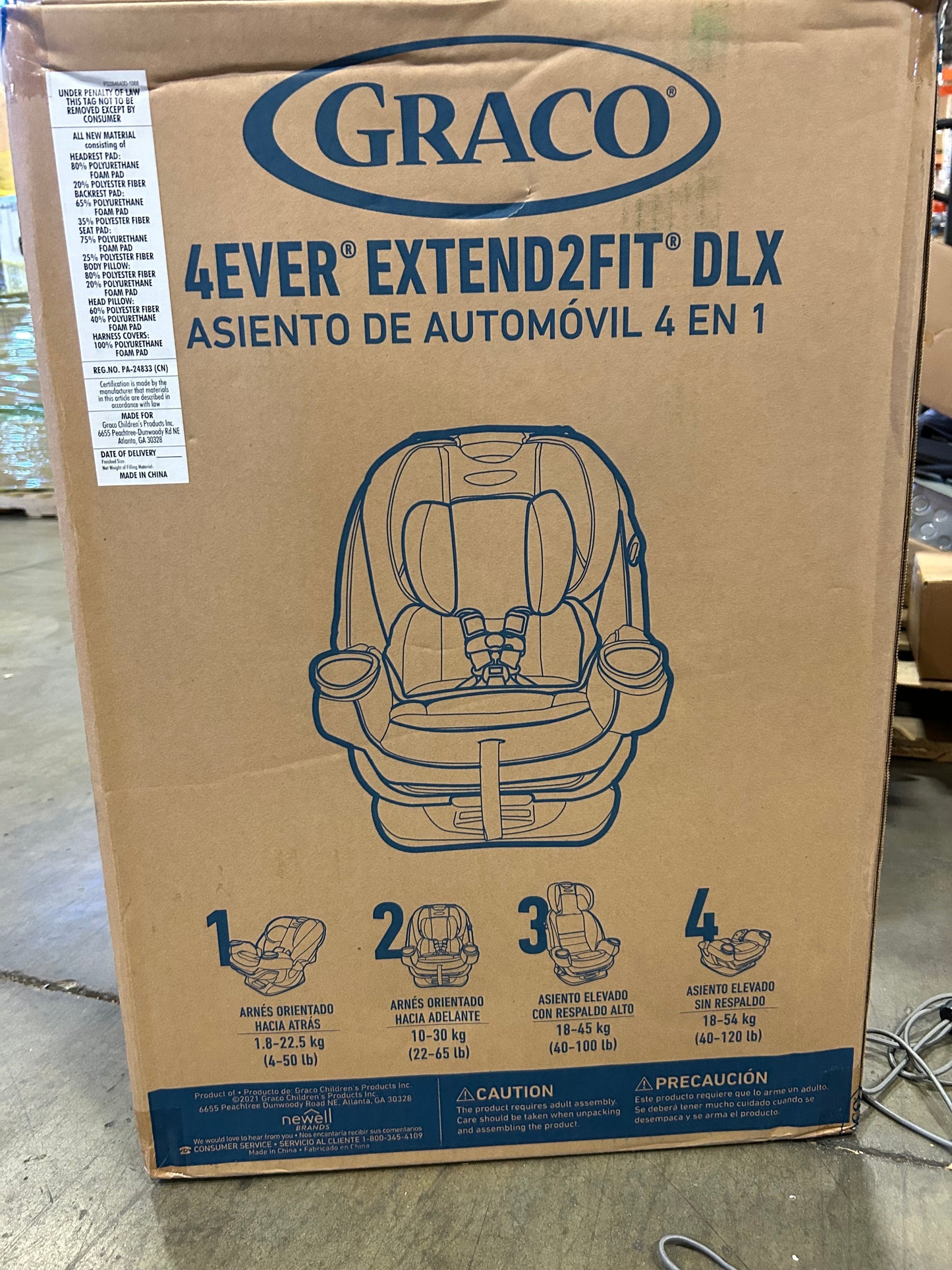 Graco Premier™ 4Ever® DLX Extend2Fit® SnugLock® 4-in-1 Car Seat featuring Anti-Rebound Bar, Midtown™ Collection