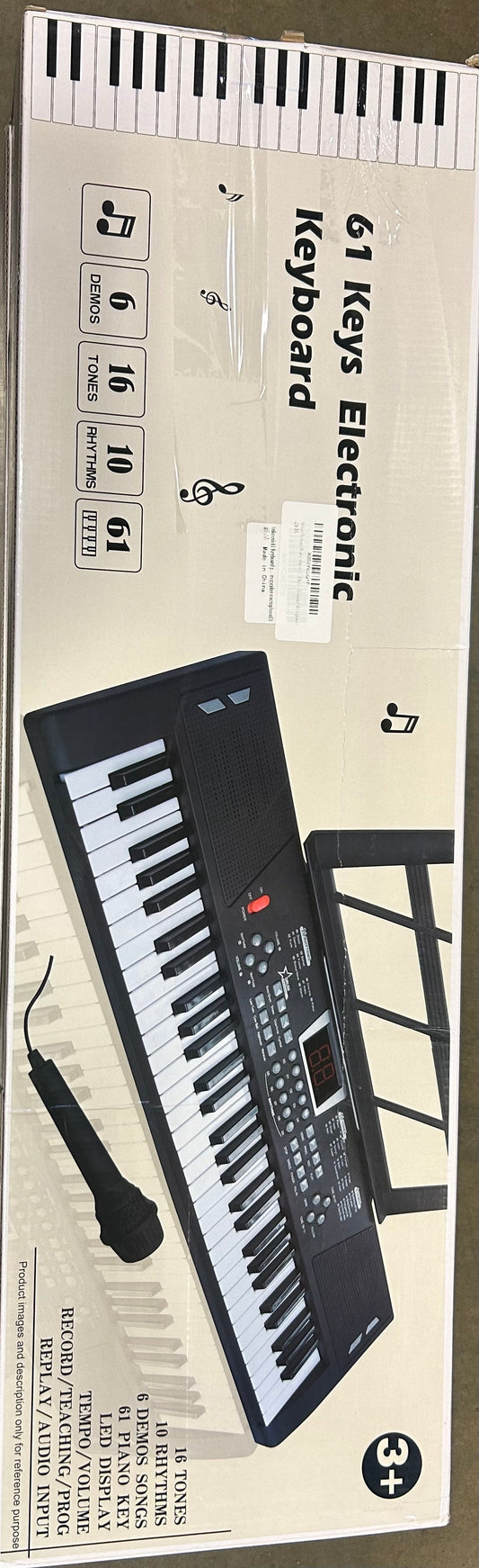 biikoosii 61 key piano keyboard for beginners with built-in dual speakers and microphone portable digital electric piano