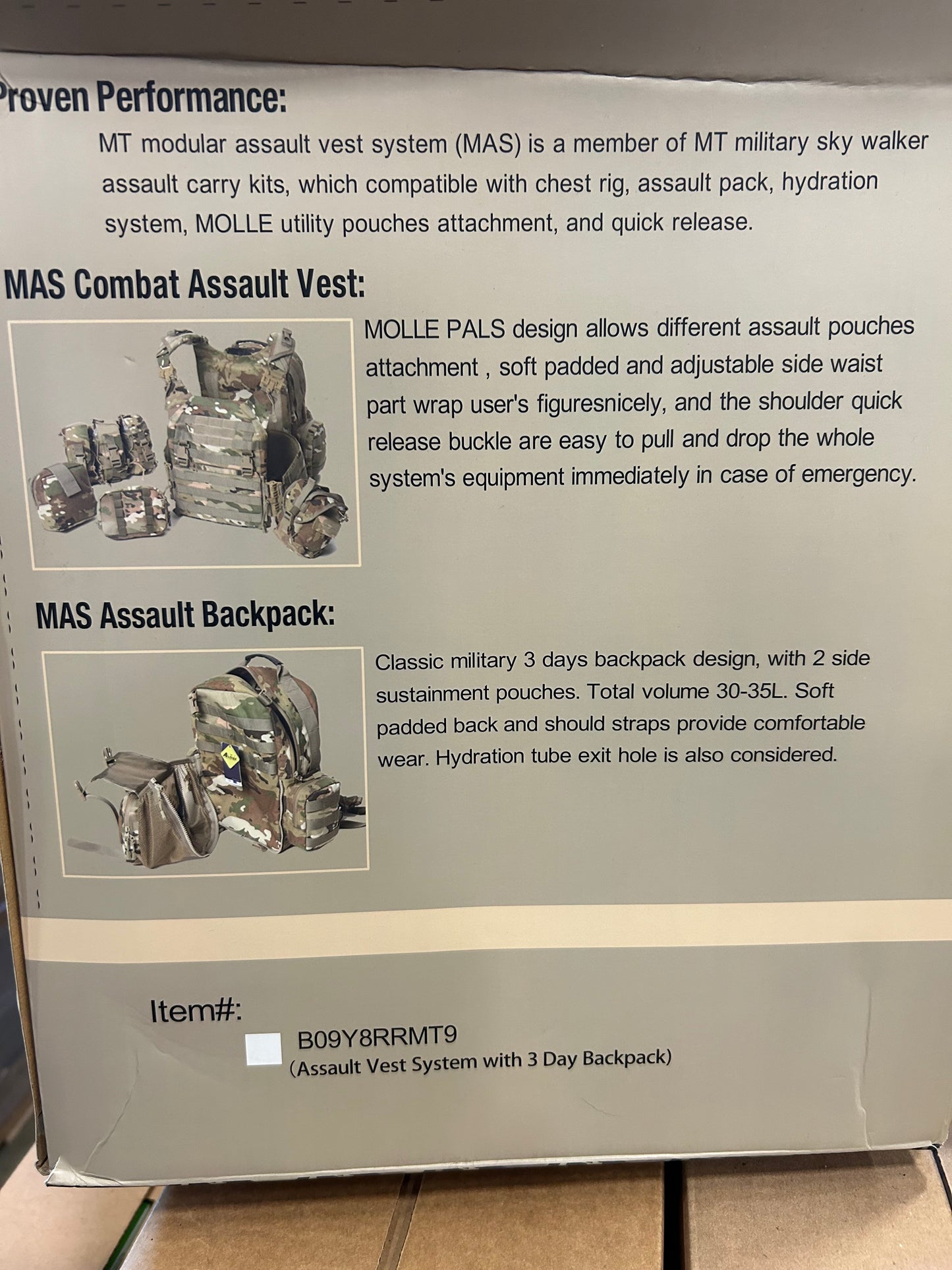 Akmax.cn Military Modular Assault Vest System Compatible with 3 Day Tactical Assault Backpack, OCP Camouflage