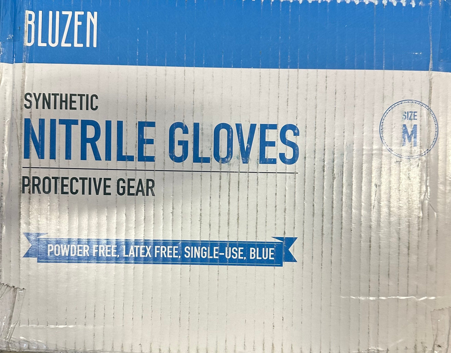 BluZen Blue Nitrile Size M Disposable Gloves 1000/C