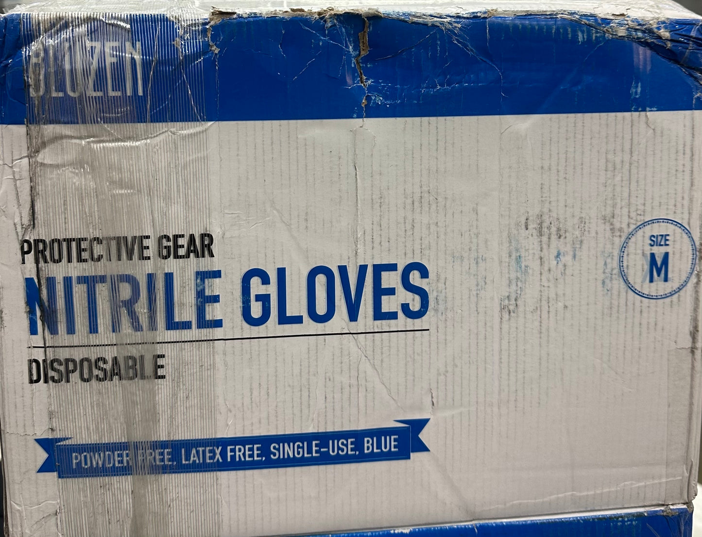 BluZen Blue Nitrile Size L Disposable Gloves 1000/C