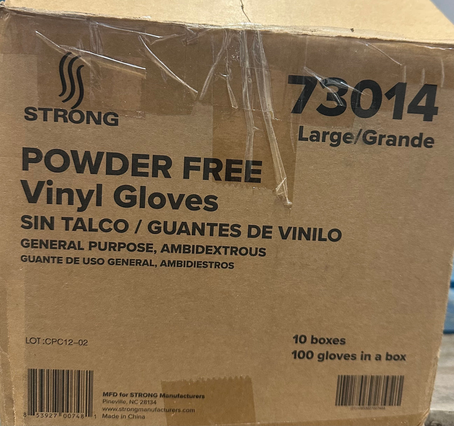 STRONG General Purpose Vinyl Gloves - Large (1000/C)