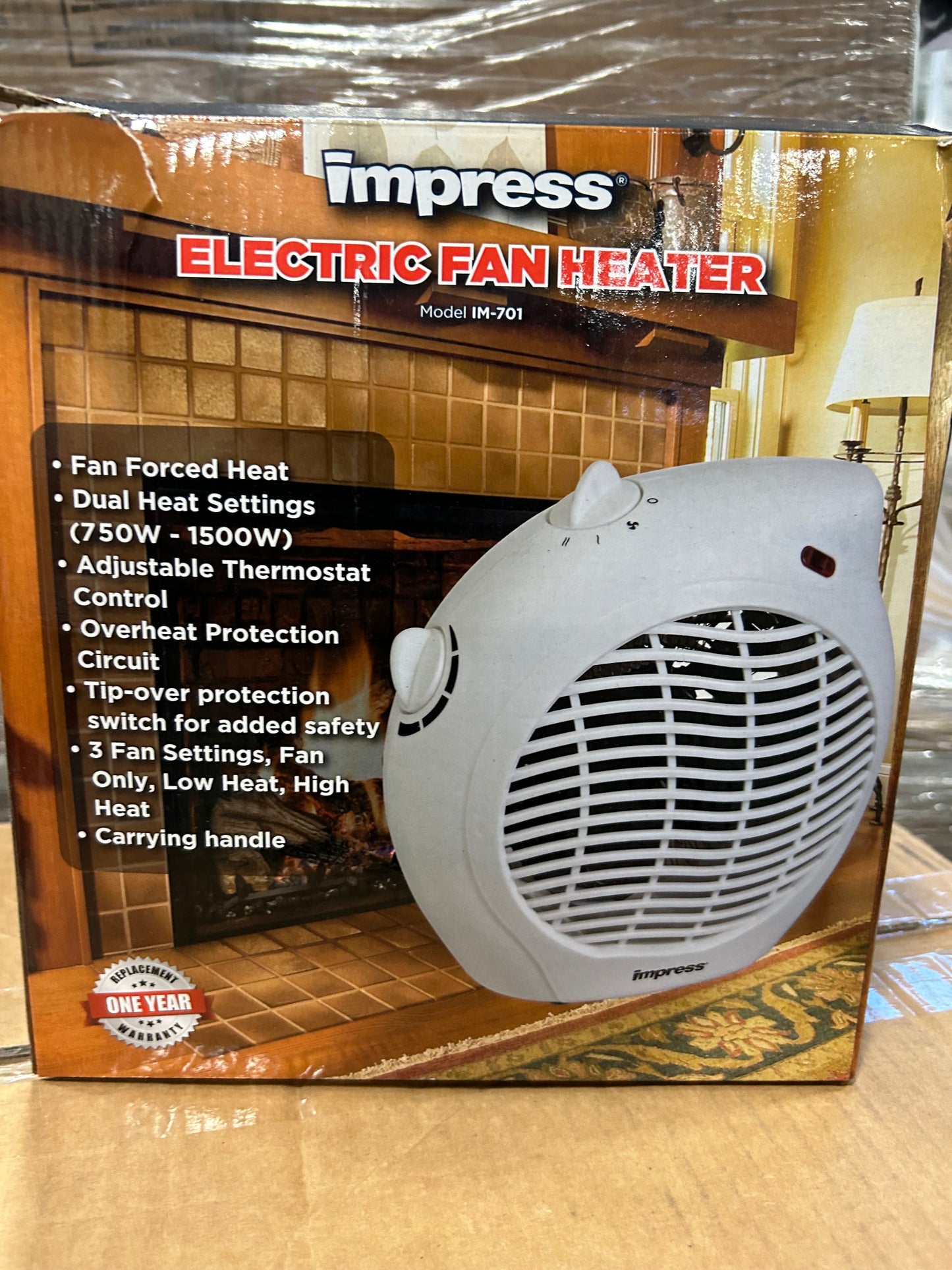 Impress IM-701 Fan Heater, Personal, White