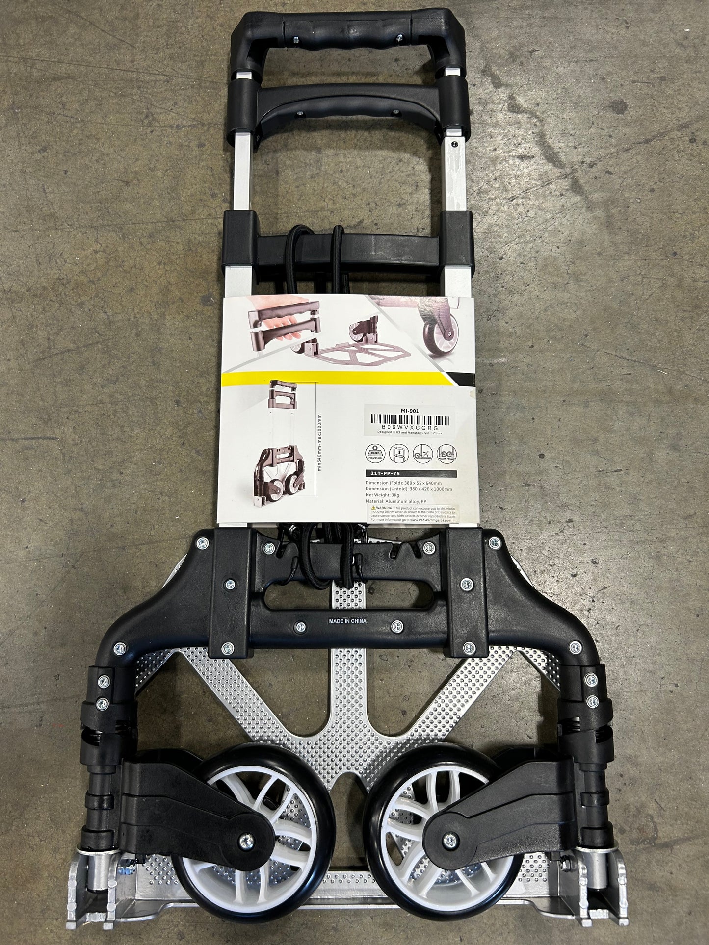 Lumi Aluminum Foldable Hand Truck with PP Wheel