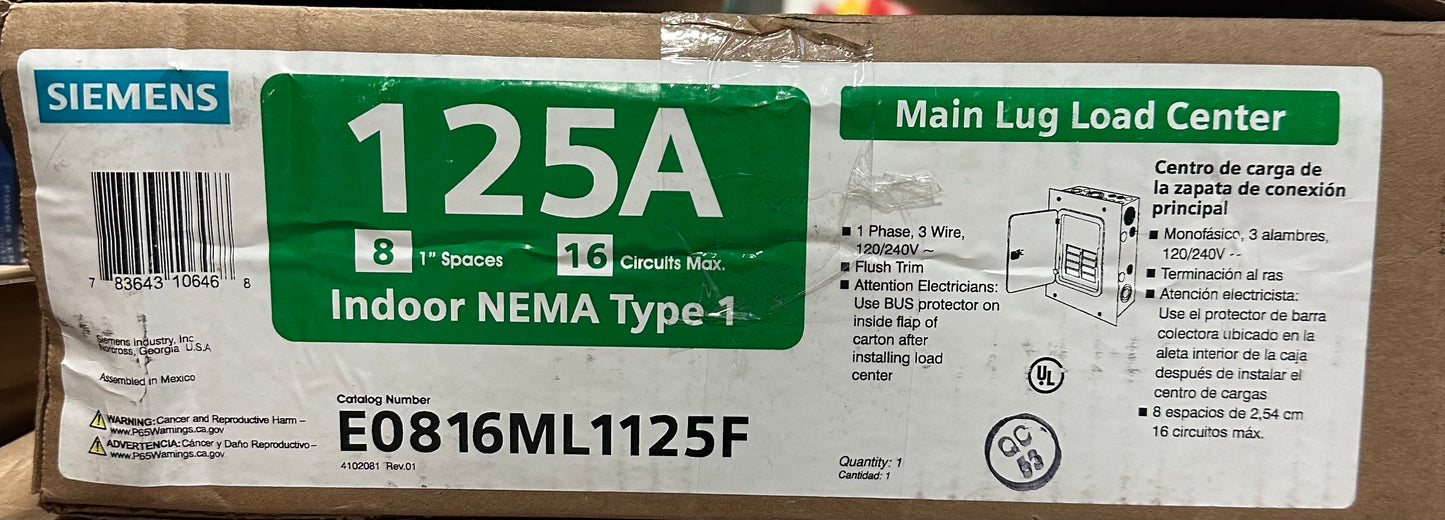 Siemens E0816ML1125F Recessed Mount, Gray