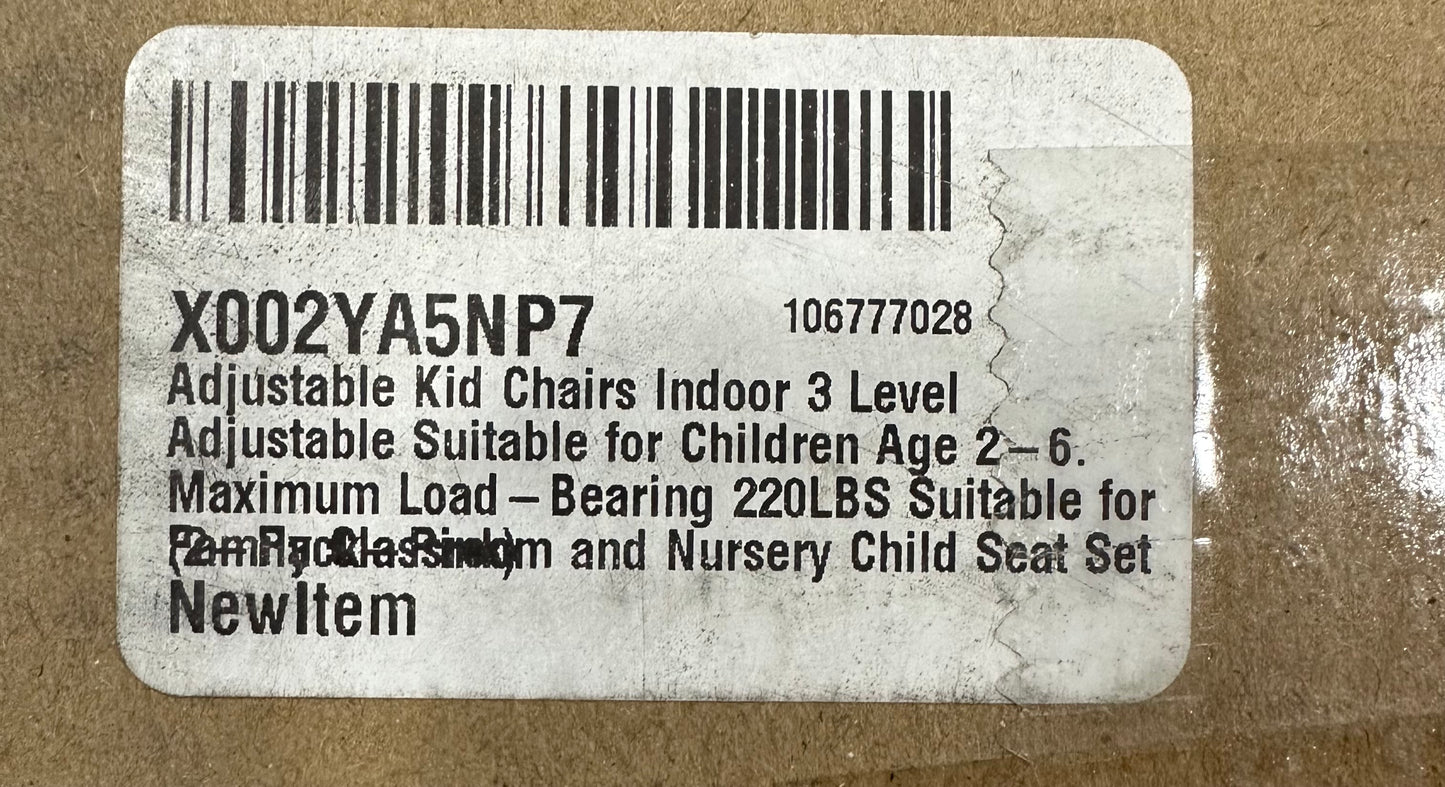 WHY TOYS Adjustable Kid Chairs Indoor (2-Pack, Pink)