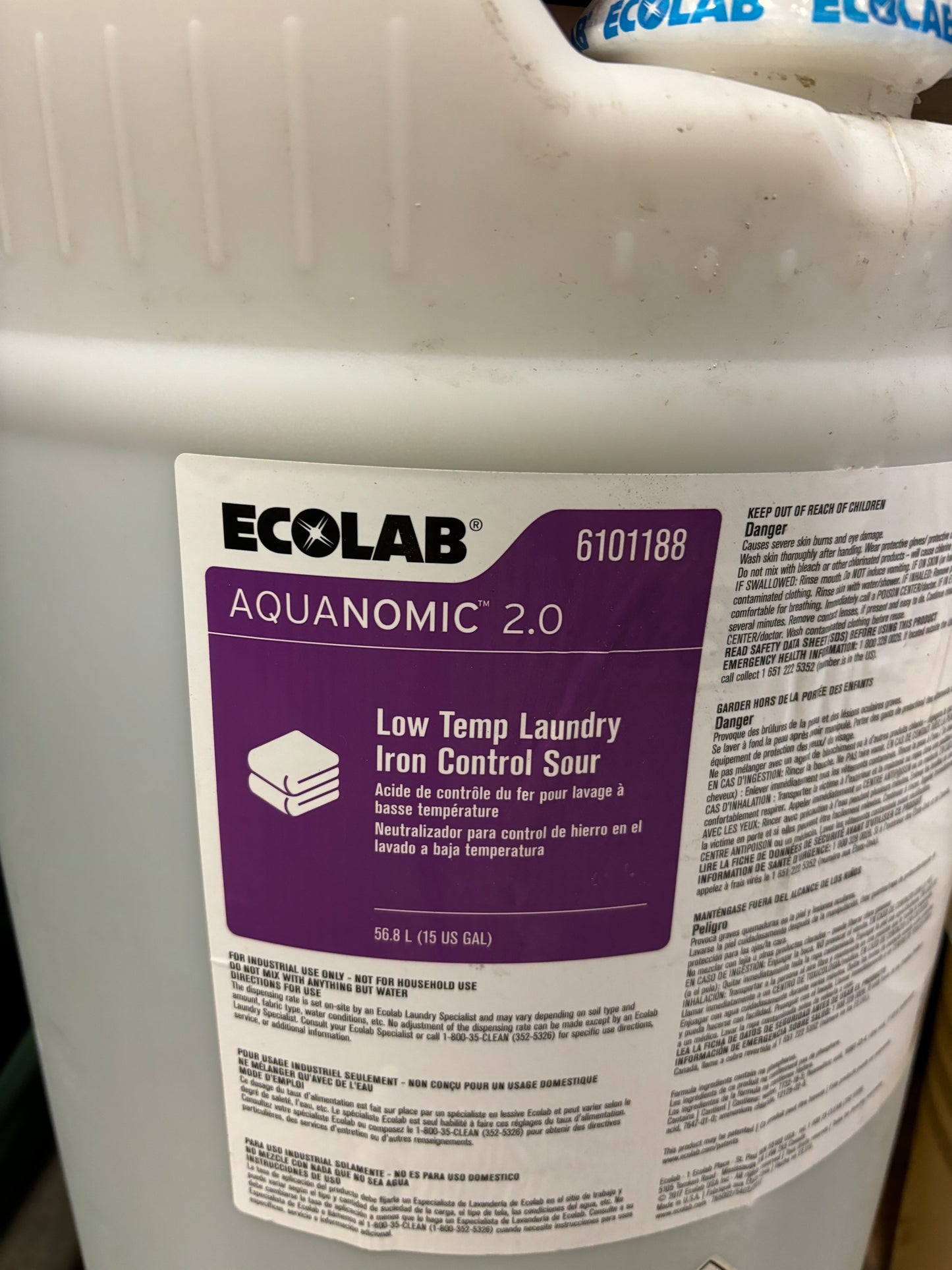 Aquanomic 2.0 Laundry Sour 15 GAL Liquid Iron Removing Low Temperature