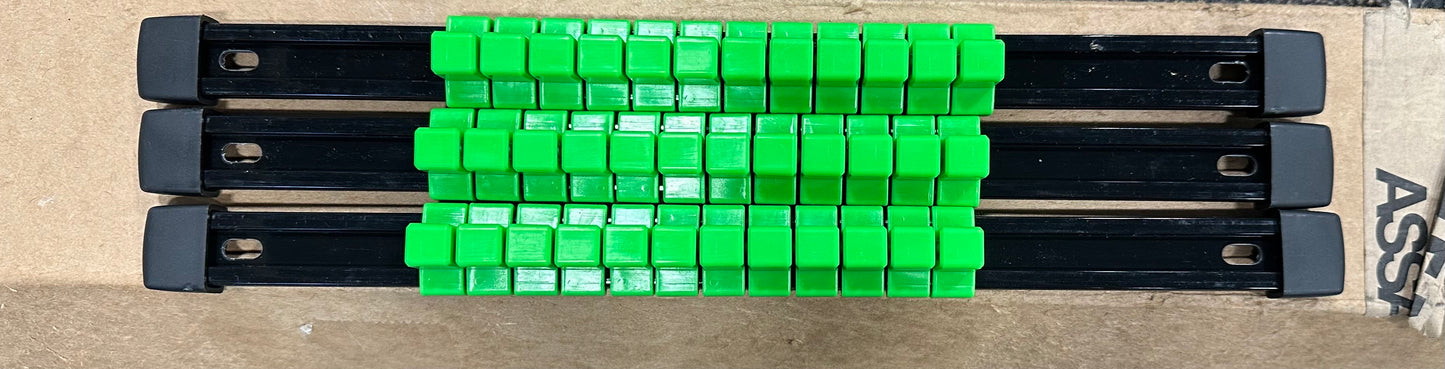 Socket Organizer ABS Tools - (3 Pack, Green)
