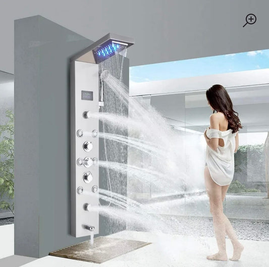 FUZ, Contemporary Stainless 6 Function Shower Tower