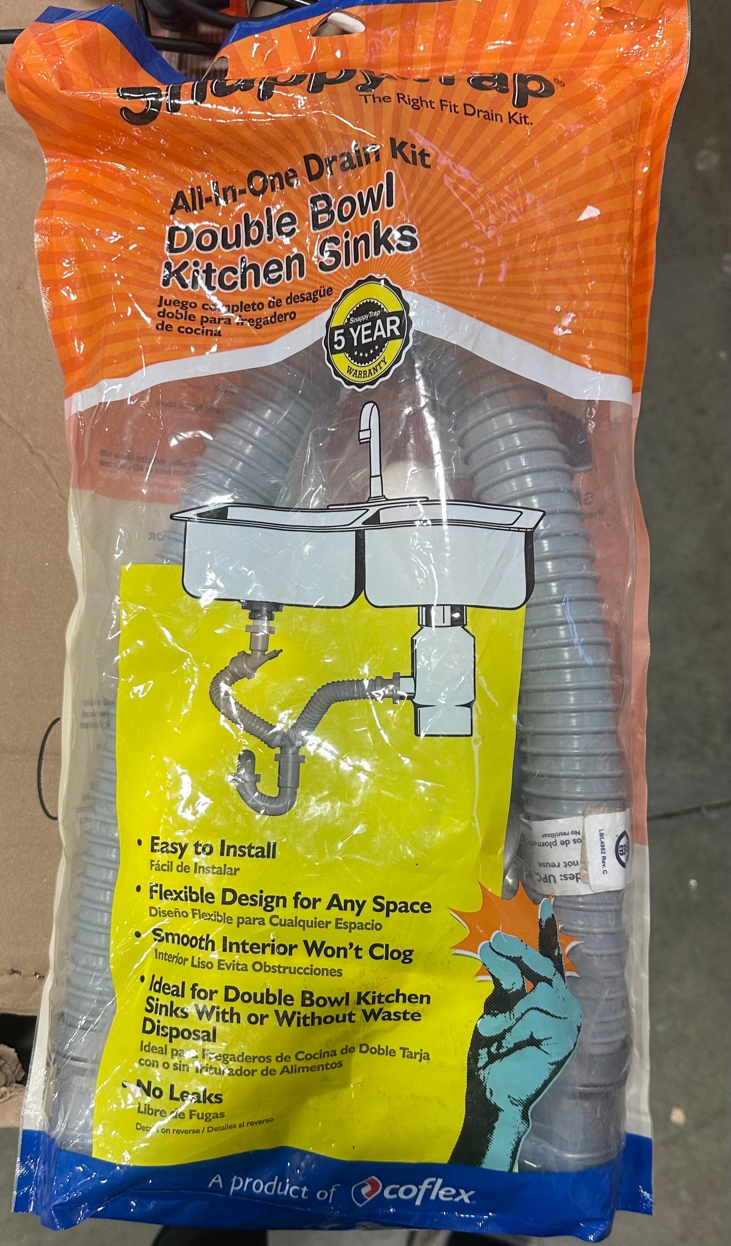 Snappy Trap 1 1/2" All-In-One-Drain Kit for Double Bowl