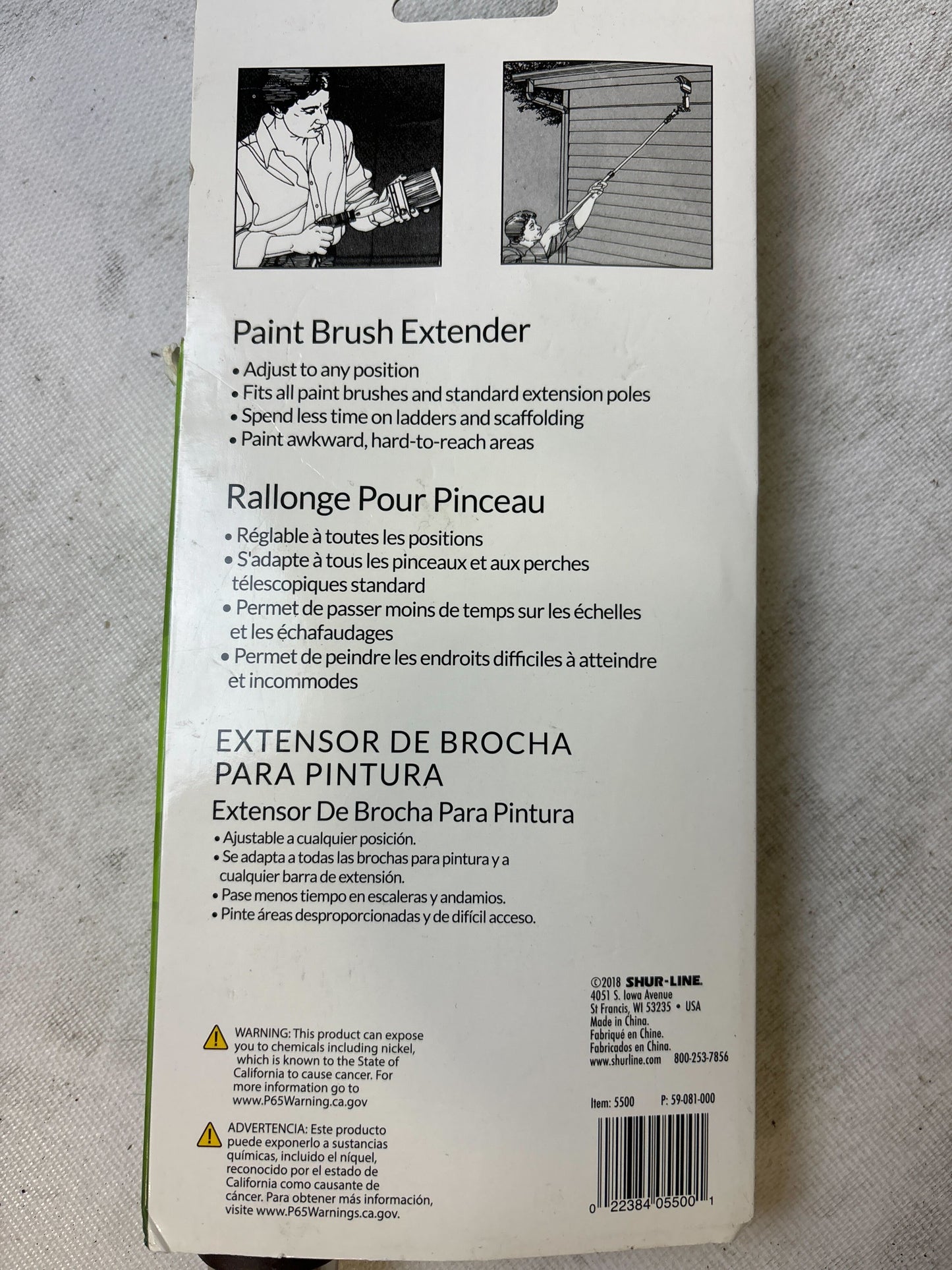 Shur-Line 5500 Brush Extender for Paint Brushes and Extension Poles , Black