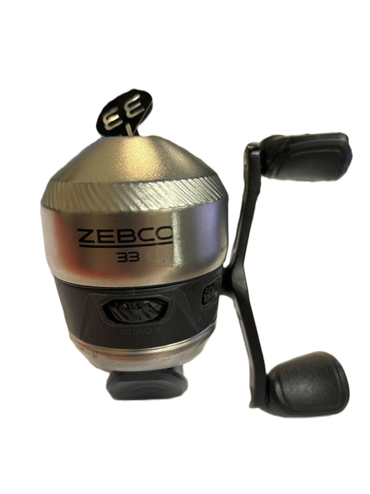 Zebco 33N.CP3 33 Spincast Reel Quickset Anti-Reverse with Bite Alert, Black/Silver