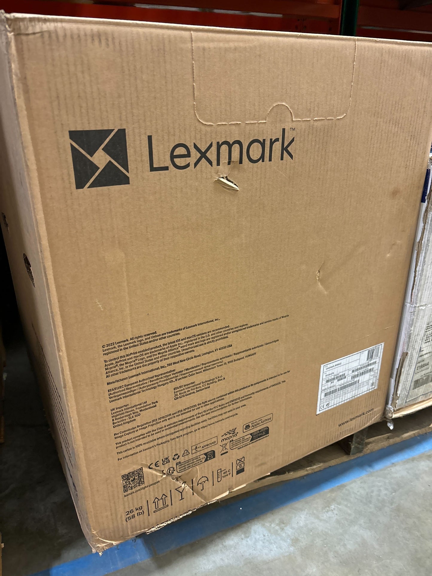 Lexmark MX622ade Monochrome Printer, 7", Grey (36S0900)