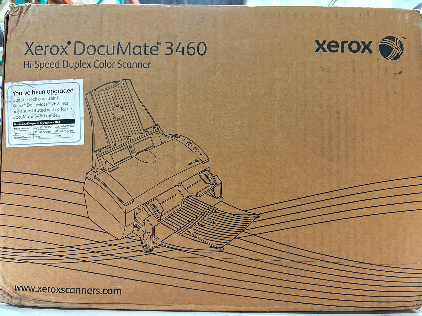 Xerox DocuMate 3460 Sheetfed ADF Duplex 60 PPM 120 IPM Scanner for Documents and Plastic Cards with VRS Image Enhancement and One Touch Technology (XDM34605M-WU)