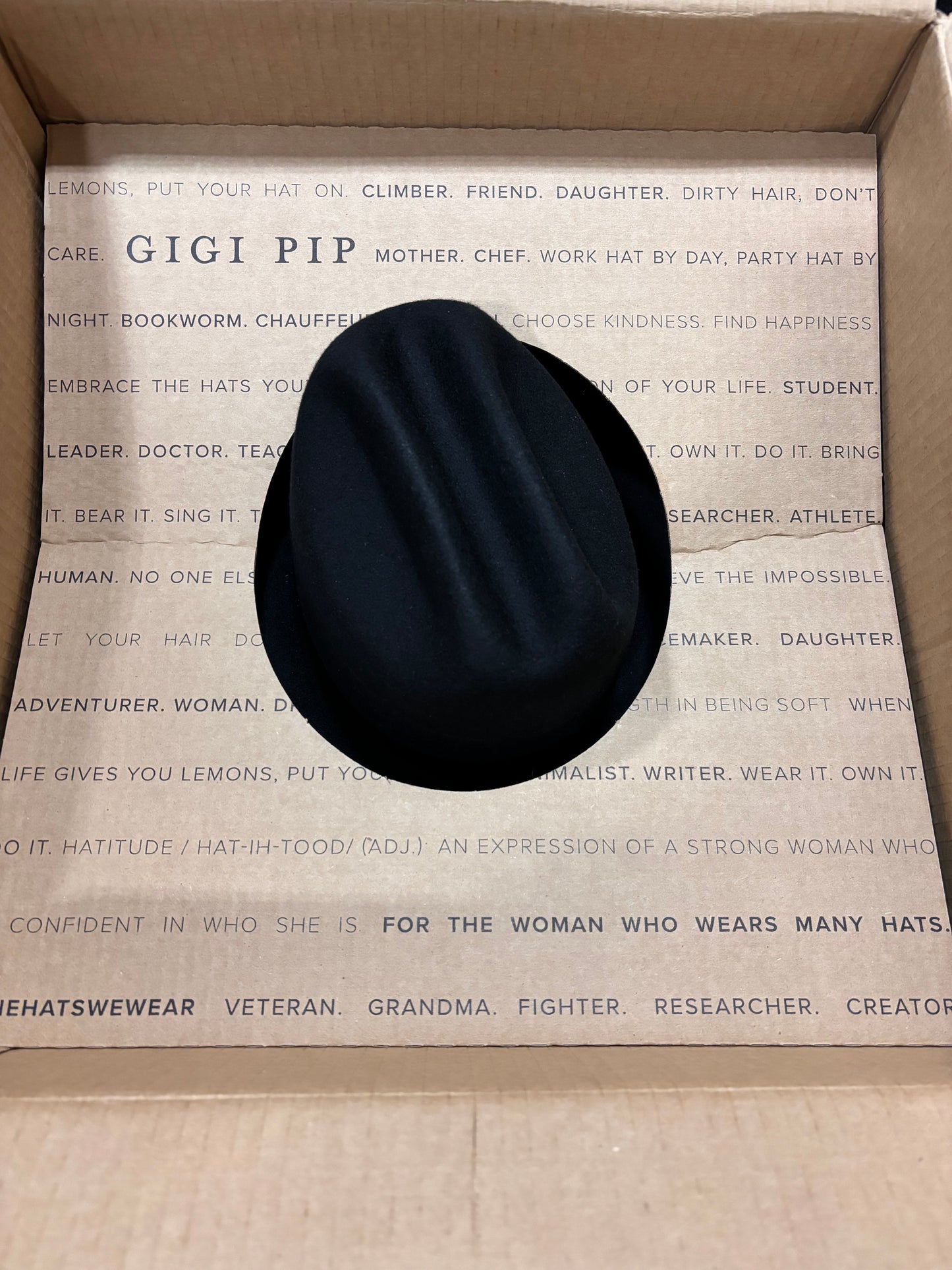 Gigi Pip Teddy Cattleman Hat TEDDY-BLK-23-057