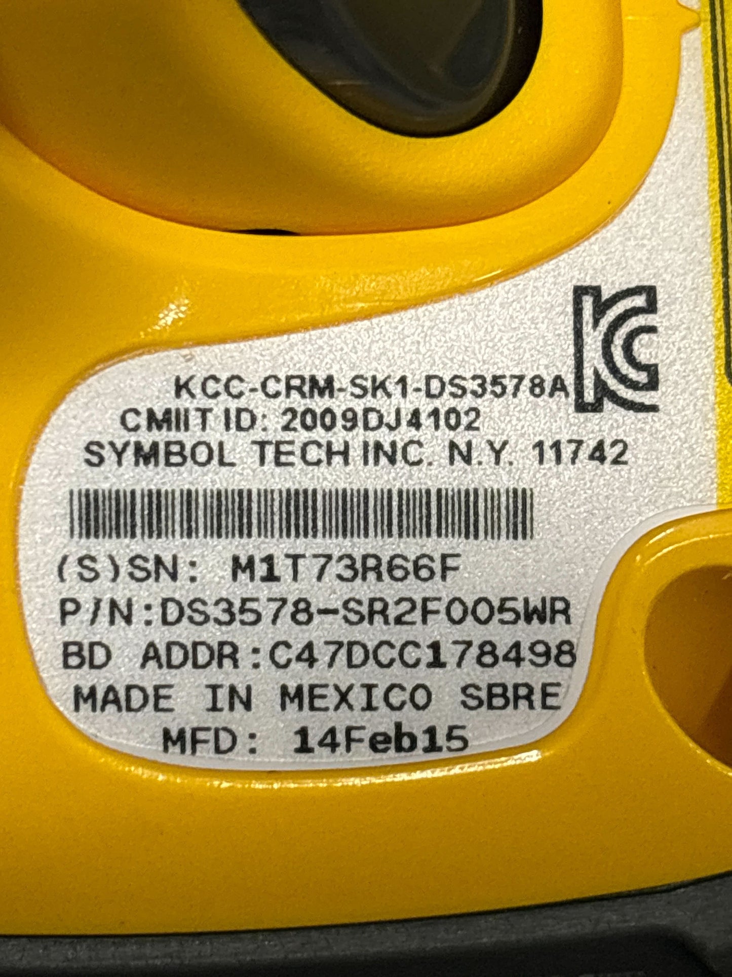 Zebra/Motorola Symbol DS3578-SR Rugged 2D Cordless Digital Scanner with Integrated Bluetooth, Includes Cradle and USB Cord