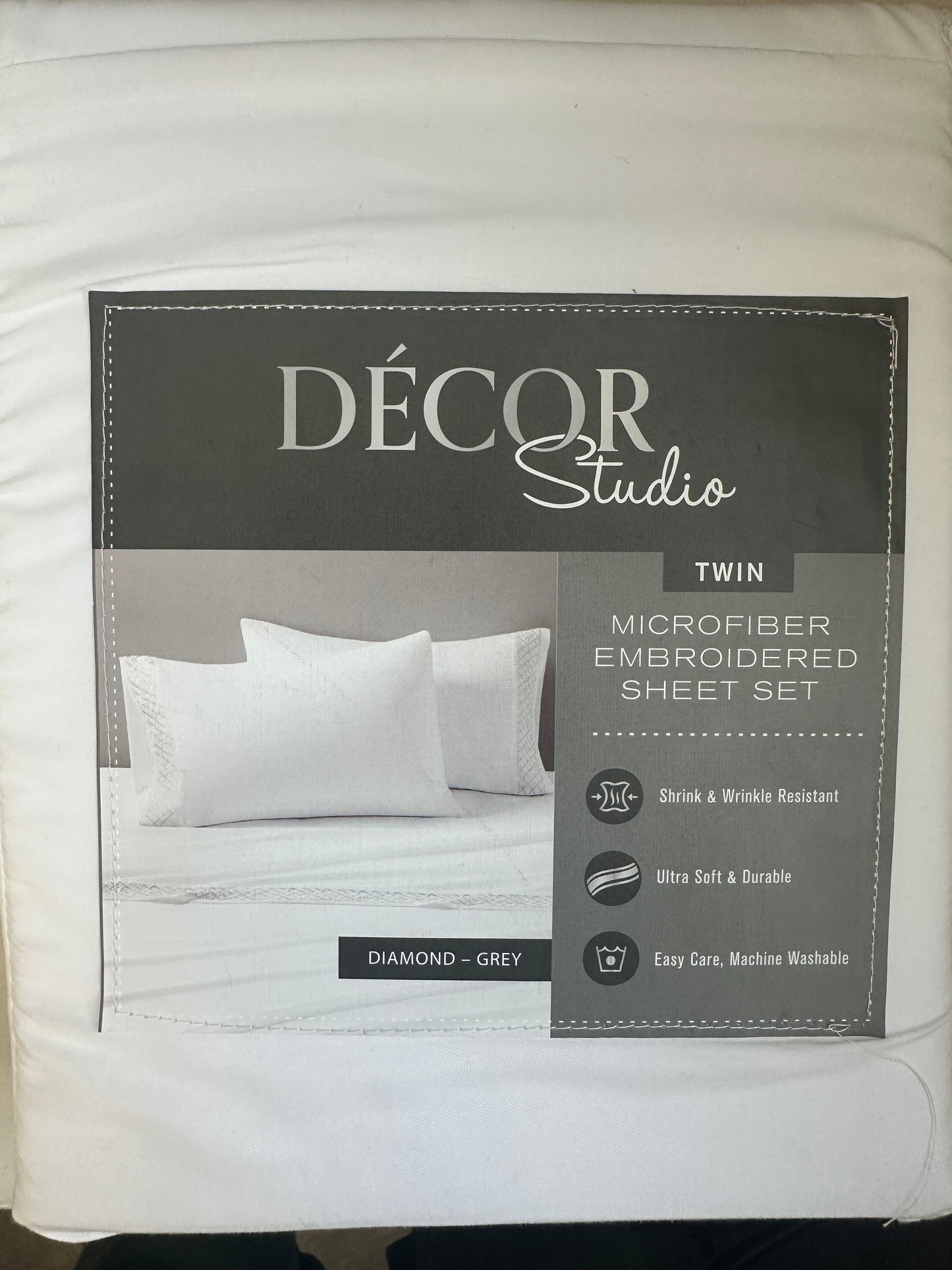 Decor Studio Diamond Microfiber 4 Piece Sheet Set TWIN