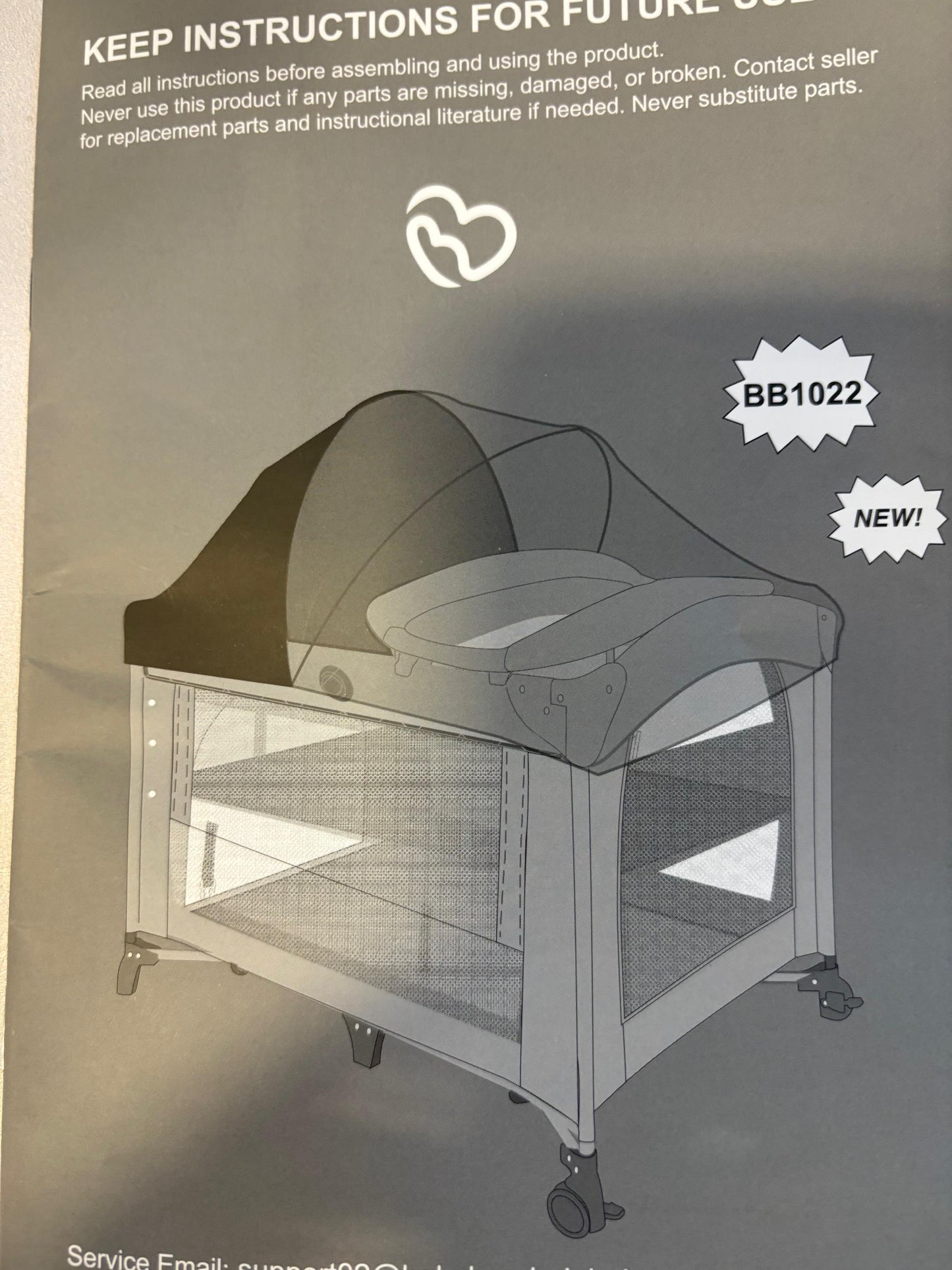 Obee Odee 4 in 1 Baby Bassinet, Pack and Play, Bedside Crib Sleeper- **Missing Diaper Changer and Mosquito Net