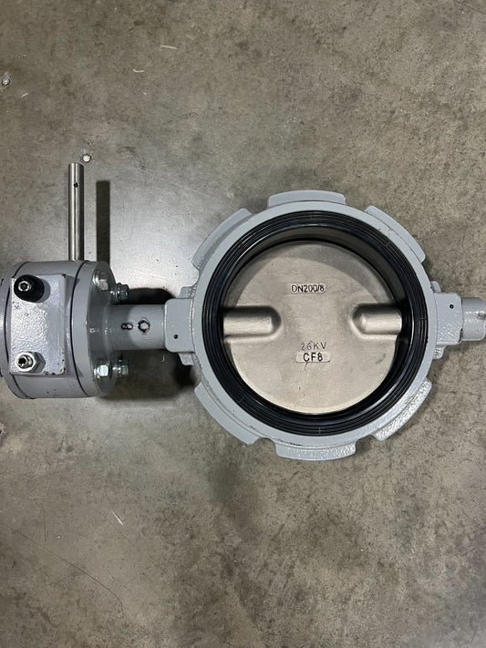 Fresno Valve Butterfly Valve 8" CF8 200PSI Buna-N C.I. Gray