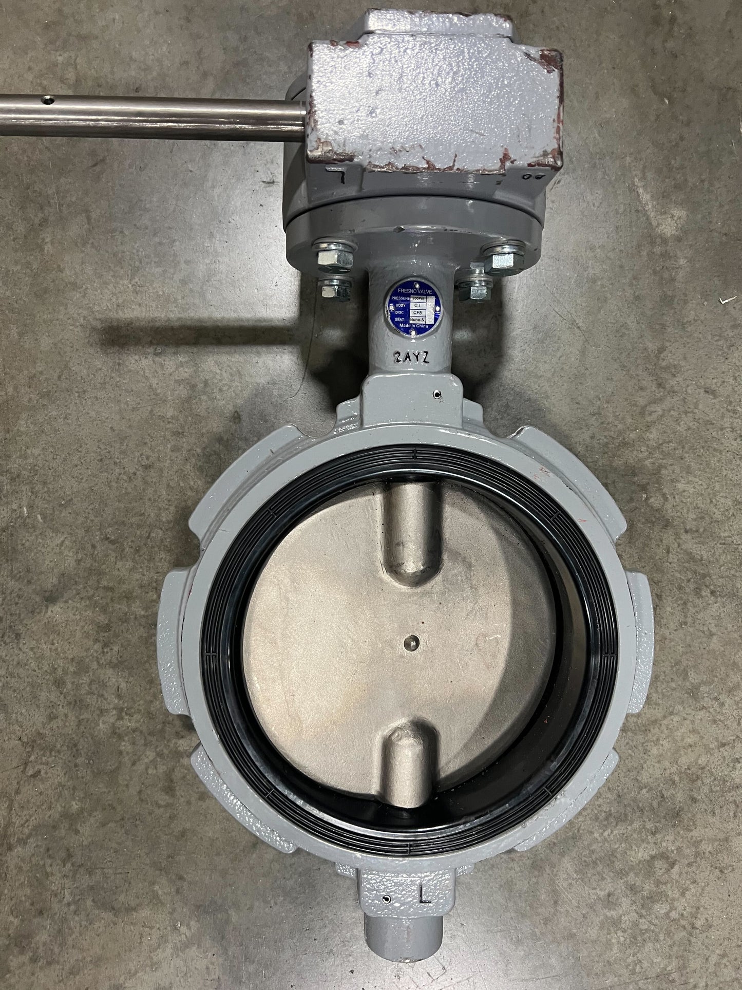 Fresno Valve Butterfly Valve 8" CF8 200PSI Buna-N C.I. Gray