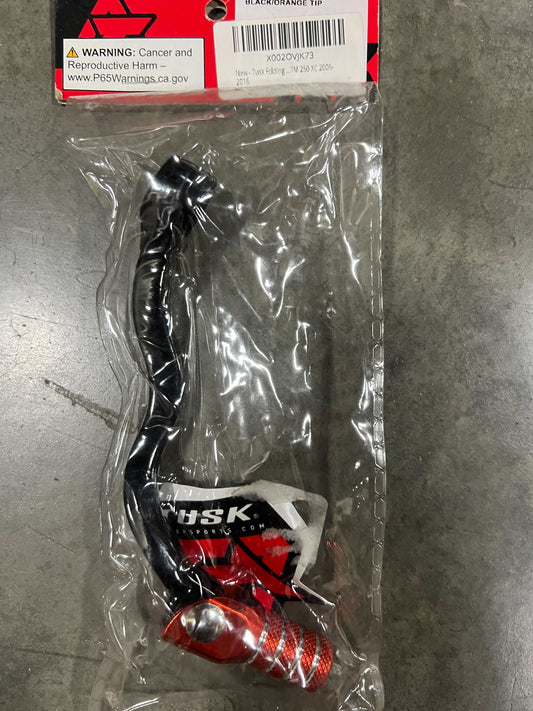 Tusk Folding Shift Lever Black/Orange Tip - Fits: KTM 250 XC 2006-2016 Honda