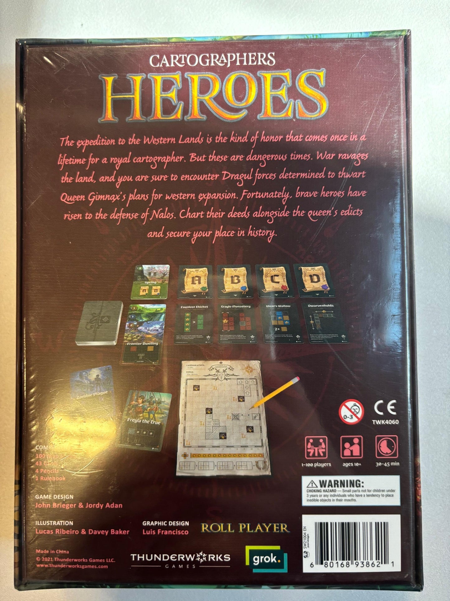 Heroes | Standalone Expansion and Core Game | Award-Winning Game of Fantasy Map Drawing | A Roll Player Tale | Strategy Board Game | Flip and Write | Ages 10+