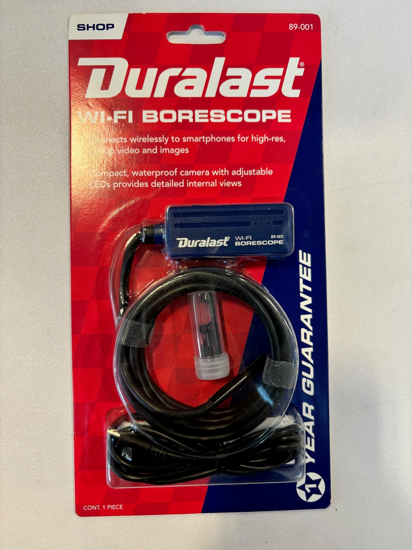 DURALAST Wi-Fi Borescope 5 Foot Long Cable Camera NEW