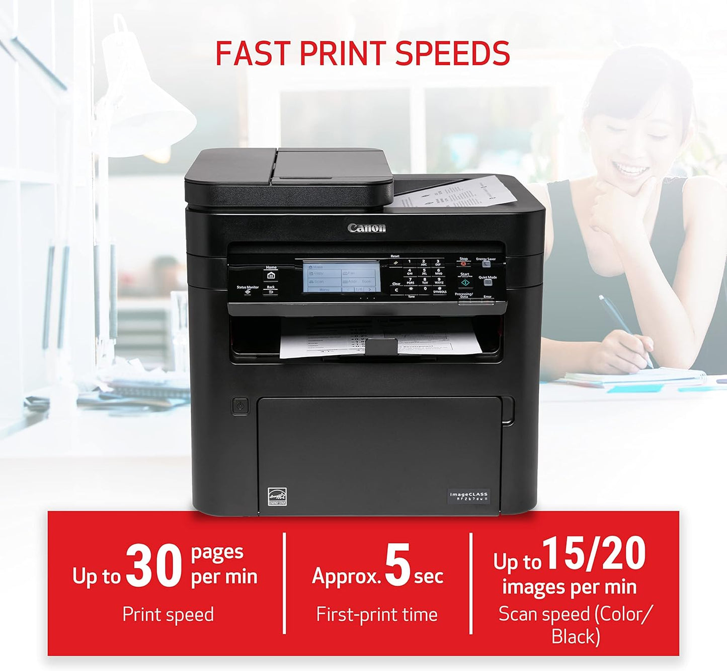 Canon imageCLASS MF267dw II - Wireless Monochrome Laser Printer