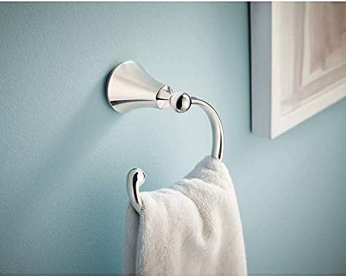 Moen YB5286NL Wynford Bathroom Hand -Towel Ring, Polished Nickel