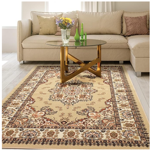 Antep Oriental Traditional 8x10 Rug, Beige