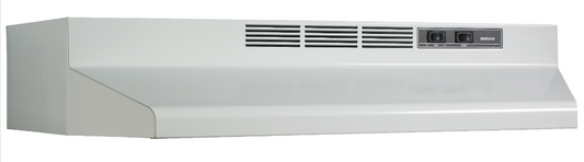 Broan® F403601 36-Inch Convertible Range Hood, White