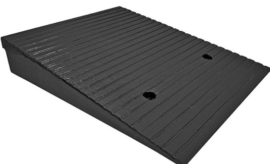 Electriduct 7.6" Mountable Rubber Threshold Ramp. Outdoor Curb Ramp for Cars, Bikes. Pair Needed for Wheelchair