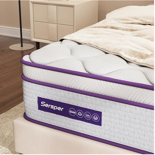 Twin Size Mattress - 8 Inch Hybrid Mattress with Memory Foam