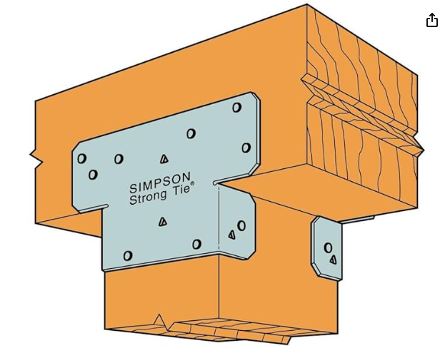 Simpson Strong Tie AC6 18-Gauge 6X Adjustable Post Cap 20-per Box