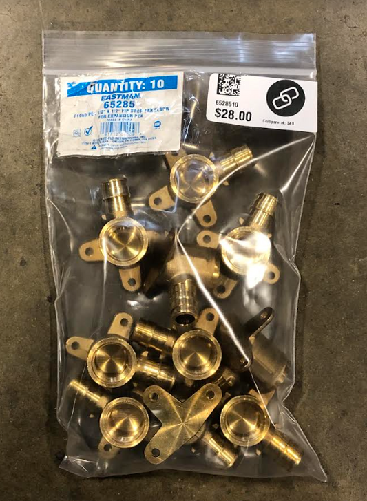 Eastman Brass Expansion Drop Ear Elbow – 1/2 in. PEX x 1/2 in. FIP [10 PACK]