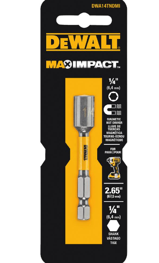 DeWalt 1/4" Torsion Max Impact 67.5mm Nutsetter Driver DWA14TNDMI