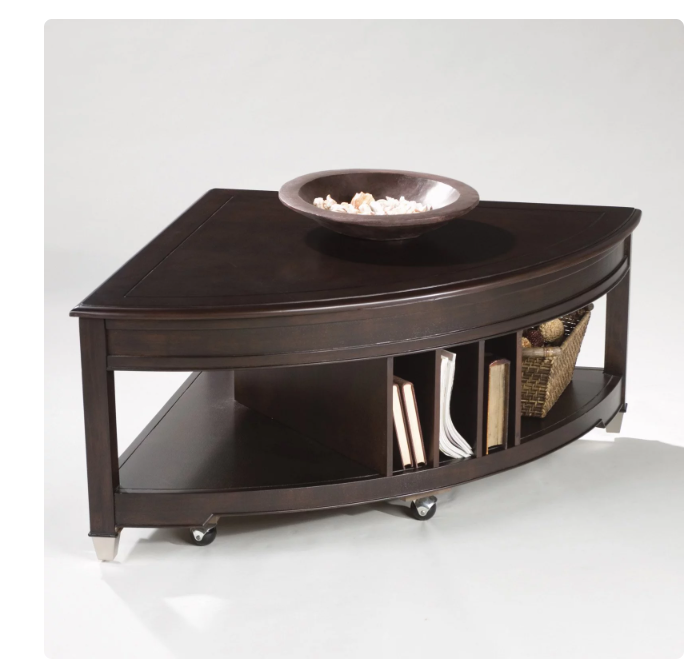 T1124-65 Magnussen Home Furniture Darien Pie Shaped Cocktail Table