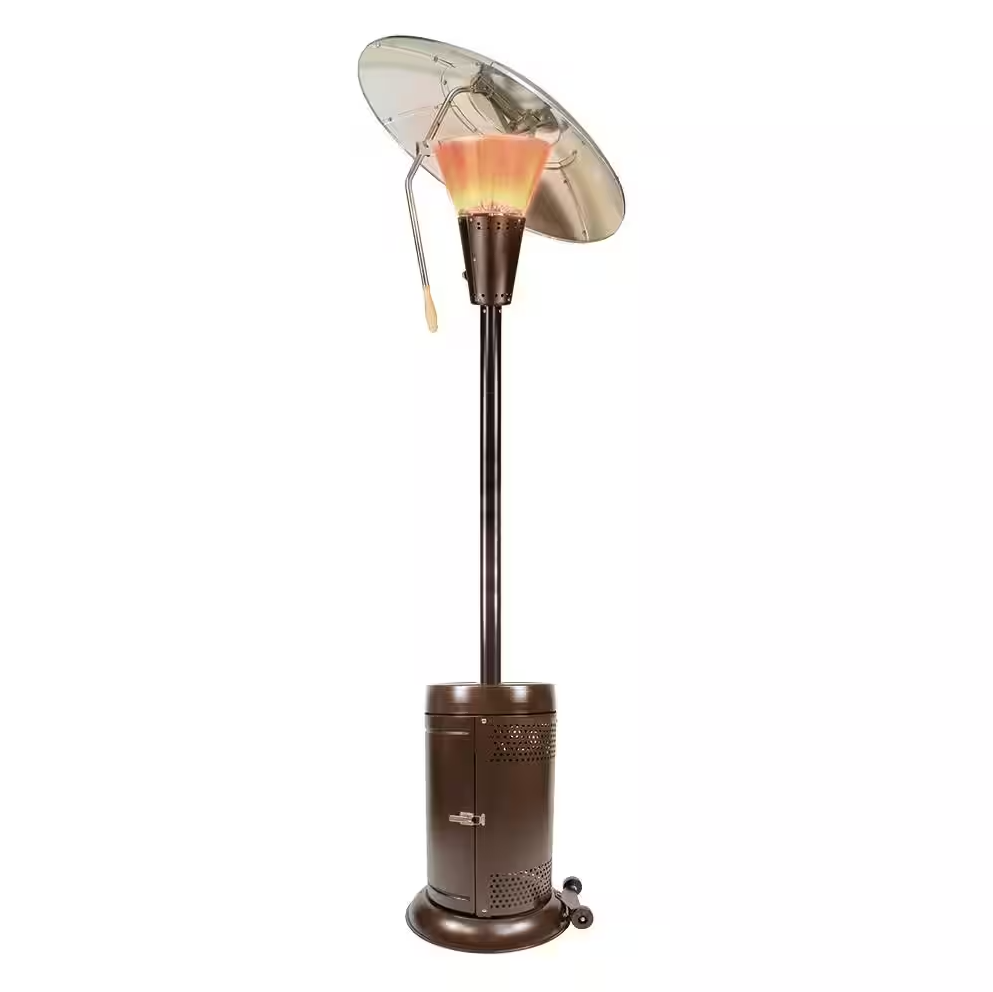 38200 BTU Bronze Heat-Focusing Propane Gas Standing Patio Heater