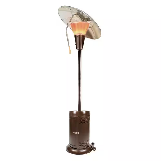 38200 BTU Bronze Heat-Focusing Propane Gas Standing Patio Heater