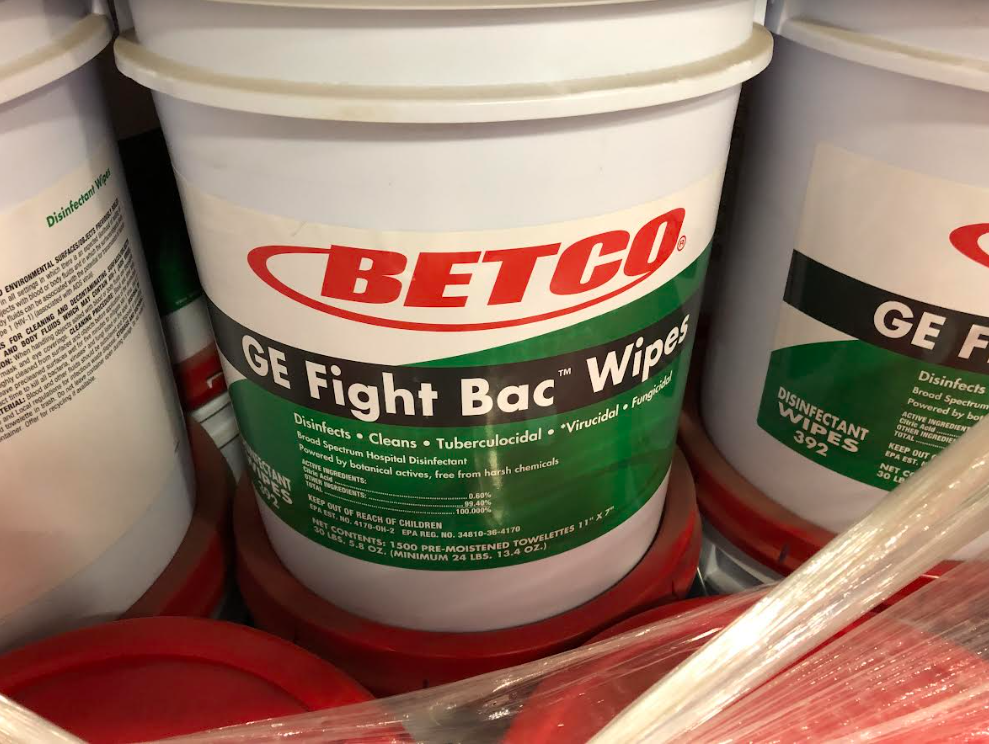 Betco GE Fight Bac Disinfectant Wipes - Wipe - 11" Width x 7" Length - 1500 / Bucket - 1 Each - White