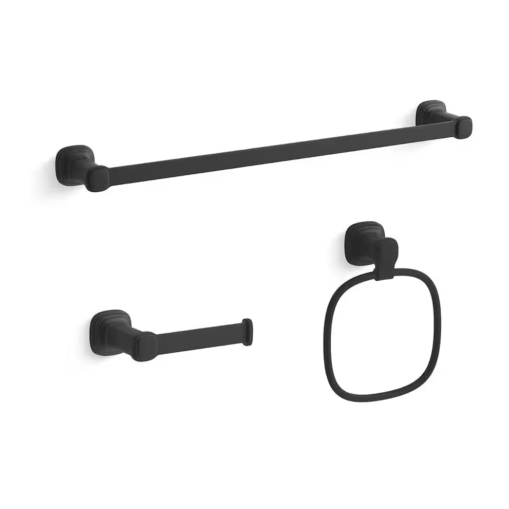 KOHLER Numista 3-Piece Bath Hardware Set in Matte Black