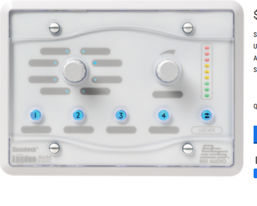 BSS BLU8-V2-WHT Programmable Zone Controller