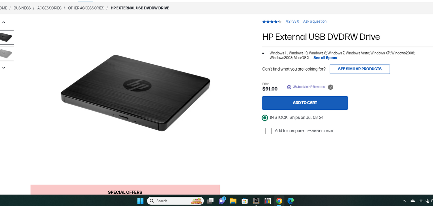 HP External USB DVDRW Drive