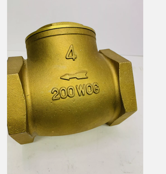 Forged Brass 200 WOG / 125 WSP Threaded Swing Check Valve  4 Inch