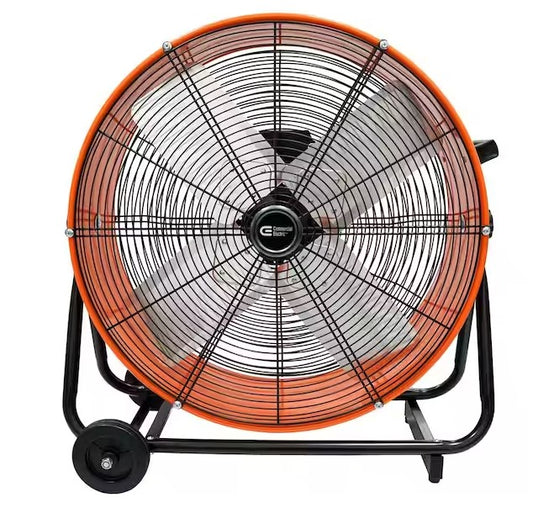 Commercial Electric 24 in. 2-Speed Heavy Duty Tilt Drum Fan