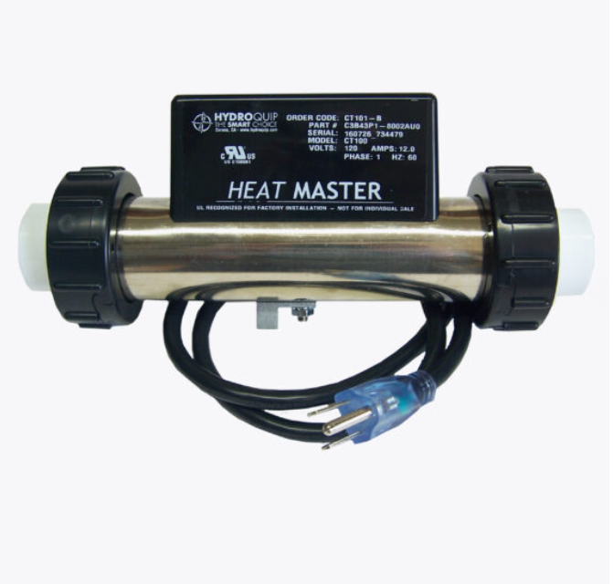 Jetted Bathtub Heater Hydro-Quip Heat Master “In-Line Pressure”, 1.5KW, 120volts