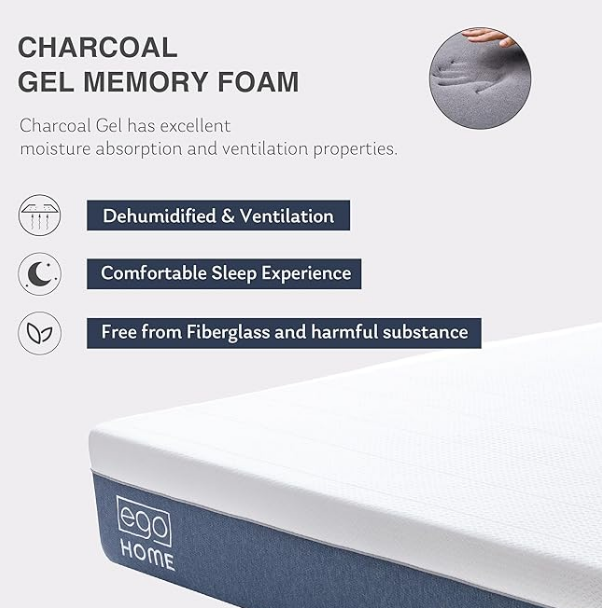 Ego Home 14 inch Cooling Gel Memory Foam Mattress (King Mattress)