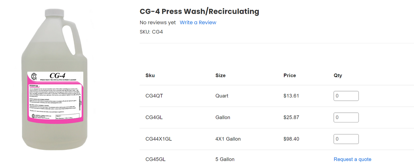 CG-4 Press Wash/Recirculating-5 GAL